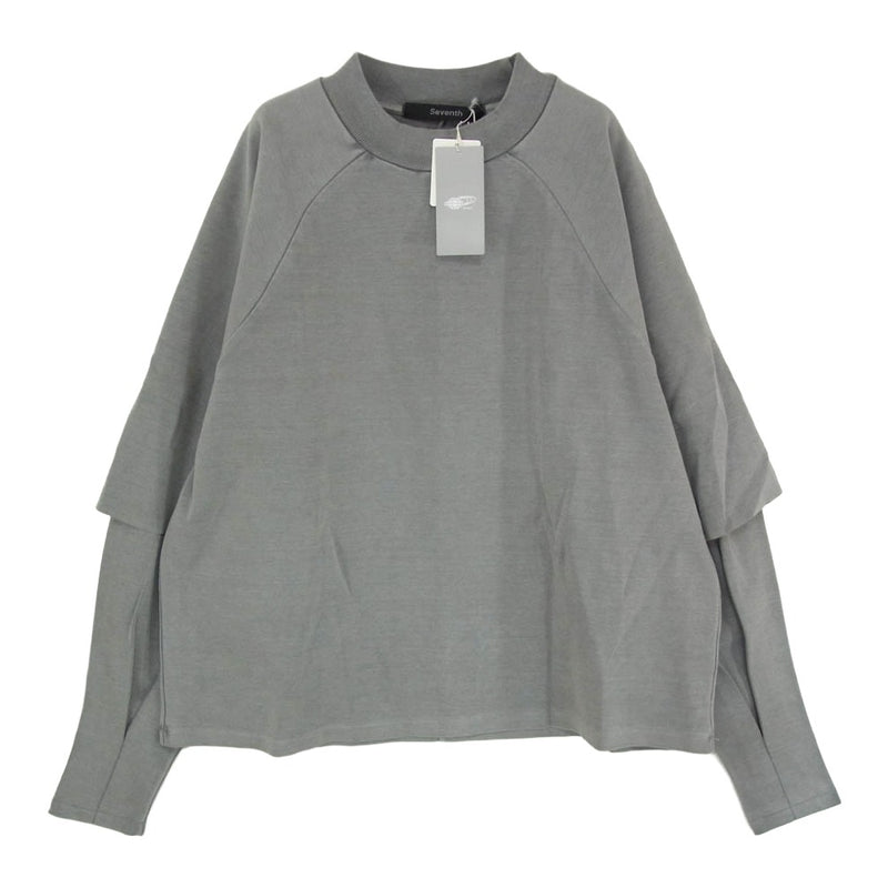 セブンス × BEAMS T Raglan Layered Long Sleeve ビームス グランレイヤード ロングスリーブ Tシャツ グレー グレー系 S【新古品】【未使用】【中古】