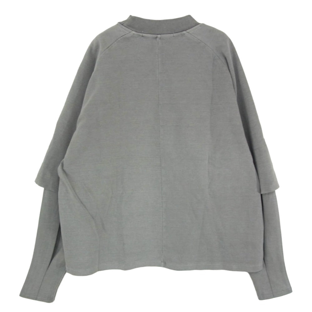 セブンス × BEAMS T Raglan Layered Long Sleeve ビームス グランレイヤード ロングスリーブ Tシャツ グレー グレー系 S【新古品】【未使用】【中古】
