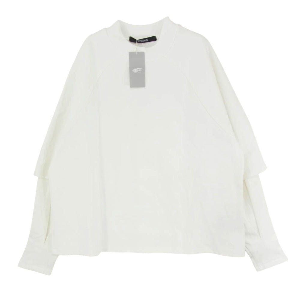 セブンス × BEAMS T Raglan Layered Long Sleeve ビームス グランレイヤード ロングスリーブ Tシャツ ホワイト ホワイト系 S【新古品】【未使用】【中古】