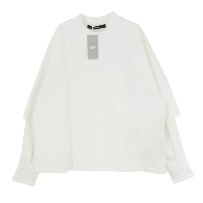 セブンス × BEAMS T Raglan Layered Long Sleeve ビームス グランレイヤード ロングスリーブ Tシャツ ホワイト ホワイト系 S【新古品】【未使用】【中古】