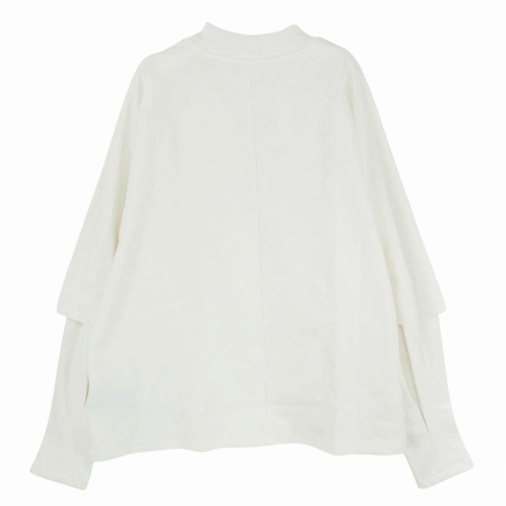 セブンス × BEAMS T Raglan Layered Long Sleeve ビームス グランレイヤード ロングスリーブ Tシャツ ホワイト ホワイト系 S【新古品】【未使用】【中古】