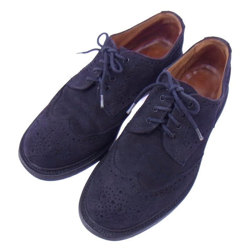 Tricker's トリッカーズ BOURTON SUESE バートン スエード シューズ ブラック系 23cm程度【中古】