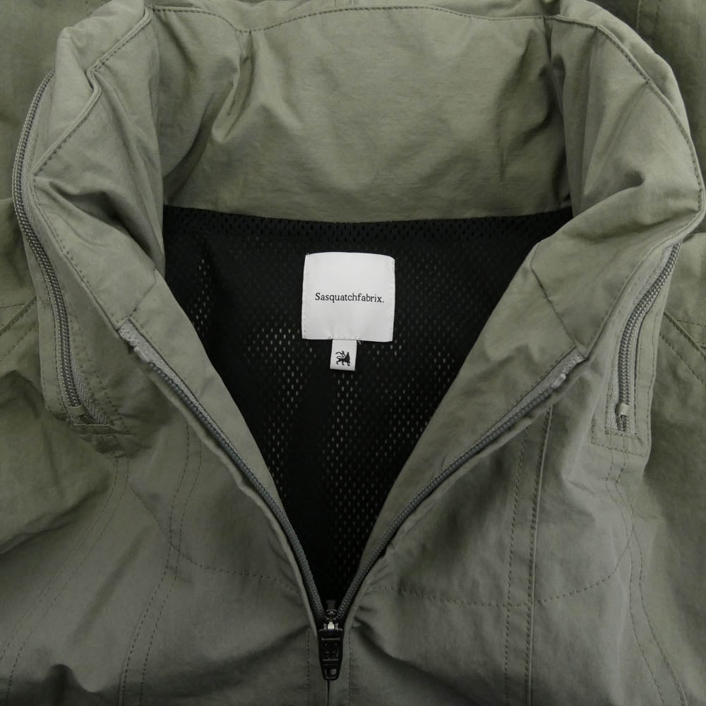 SASQUATCHfabrix. サスクワァッチファブリックス 24SS-JKL-008 WARM UP NYLON JACKET ウォームアップ ナイロン トラック ジャケット モスグリーン系 M【極上美品】【中古】