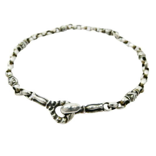 LONE ONES ロンワンズ MFNH-0007L BRACELET メイティングフライト フック ミニ シルク イーグル (L) ギャランティ付属 ブレスレット シルバー系【中古】