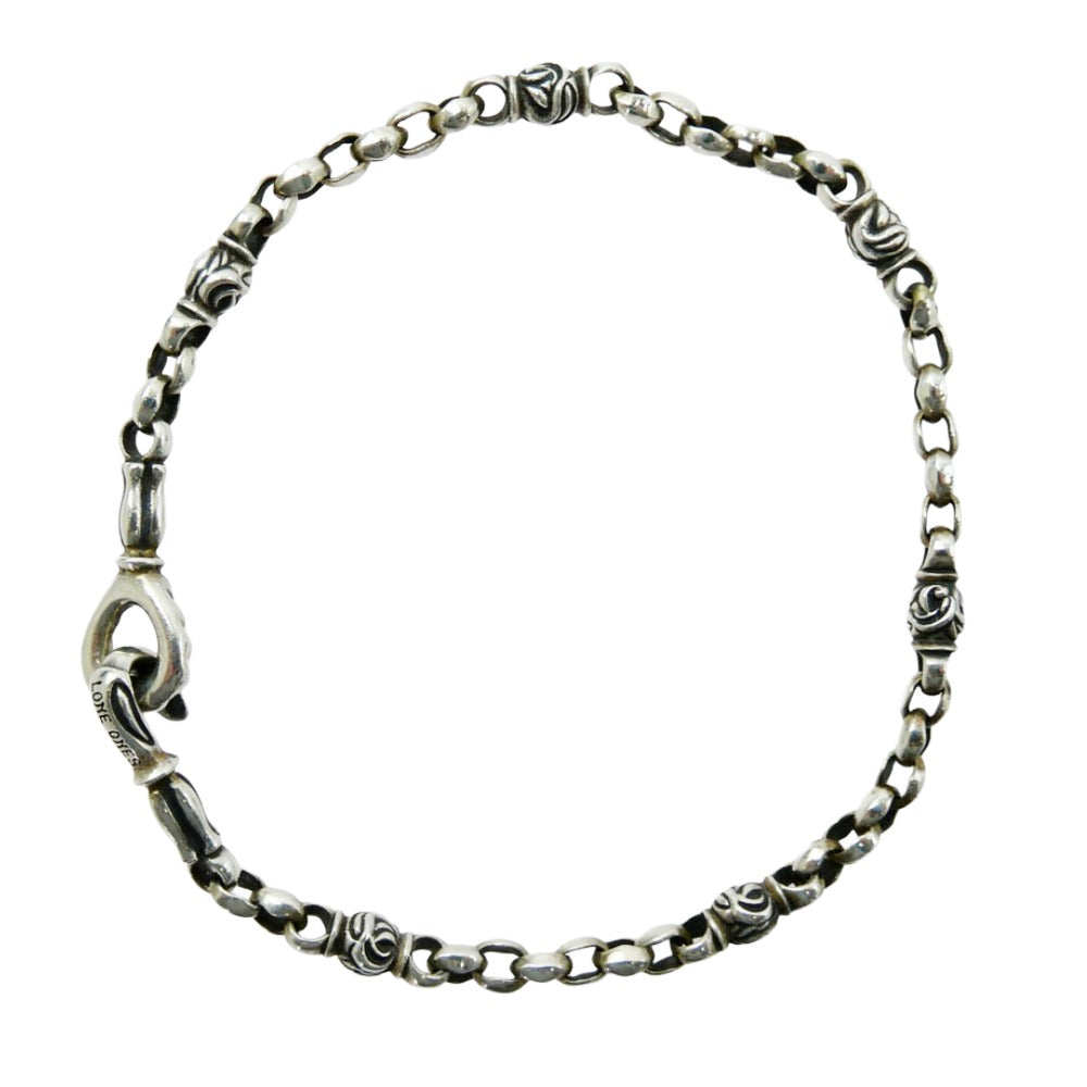 LONE ONES ロンワンズ MFNH-0007L BRACELET メイティングフライト フック ミニ シルク イーグル (L) ギャランティ付属 ブレスレット シルバー系【中古】
