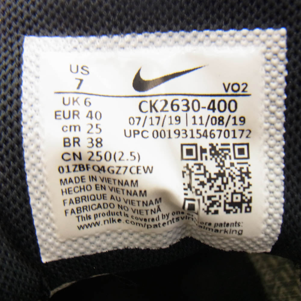 NIKE ナイキ CK2630-400 Air Force 1 Low Gore-Tex エアフォース1 ロー ゴアテックス スニーカー ネイビー系 25cm【中古】