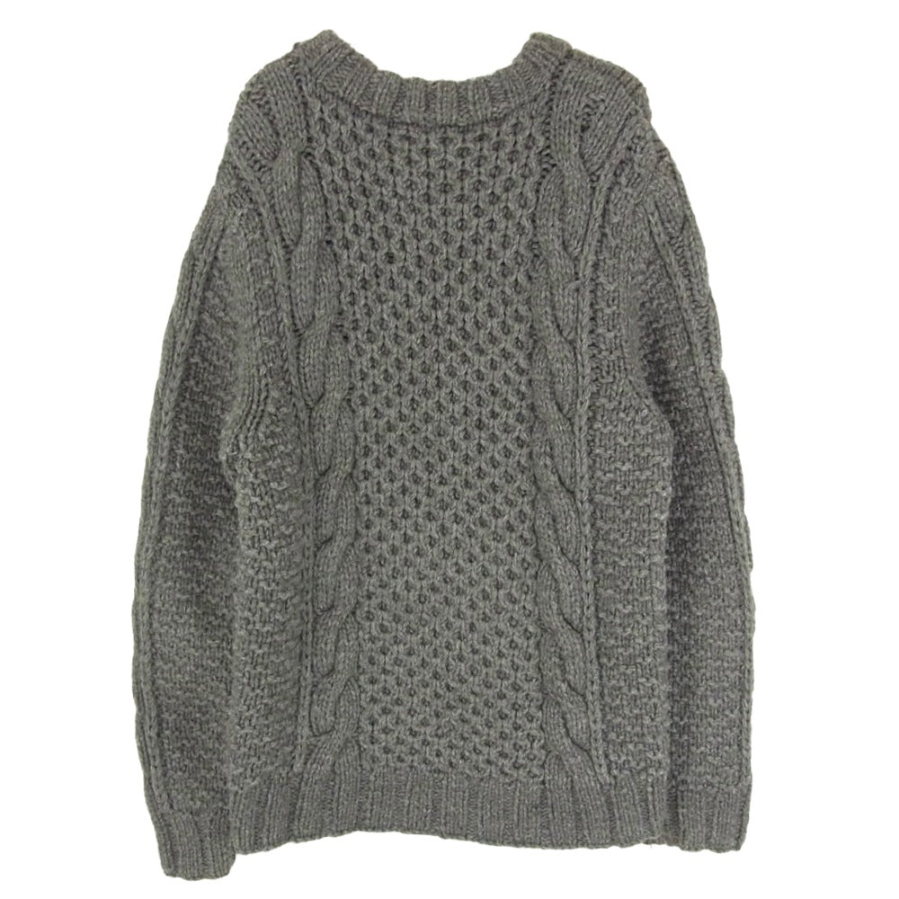 WTAPS ダブルタップス 14AW 142MADT-KNM05 YOUTHFUL DAYZ ARAN KNIT SWEATER ユースフルデイズ アラン ニット セーター グレー系 3【中古】