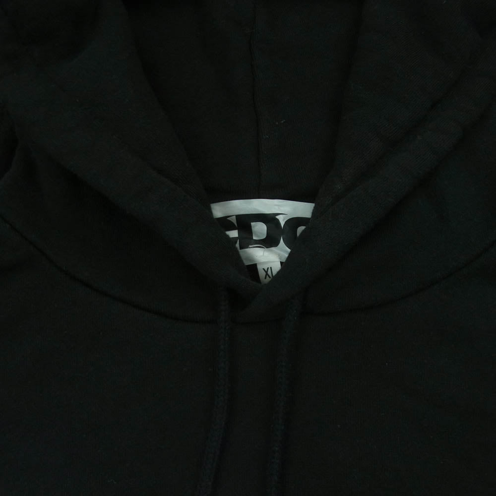 COMME des GARCONS コムデギャルソン SZ-T023 CDGロゴプリント HOODED SWEATSHIRT フーデッド スウェットシャツ パーカー ブラック系 XL【中古】