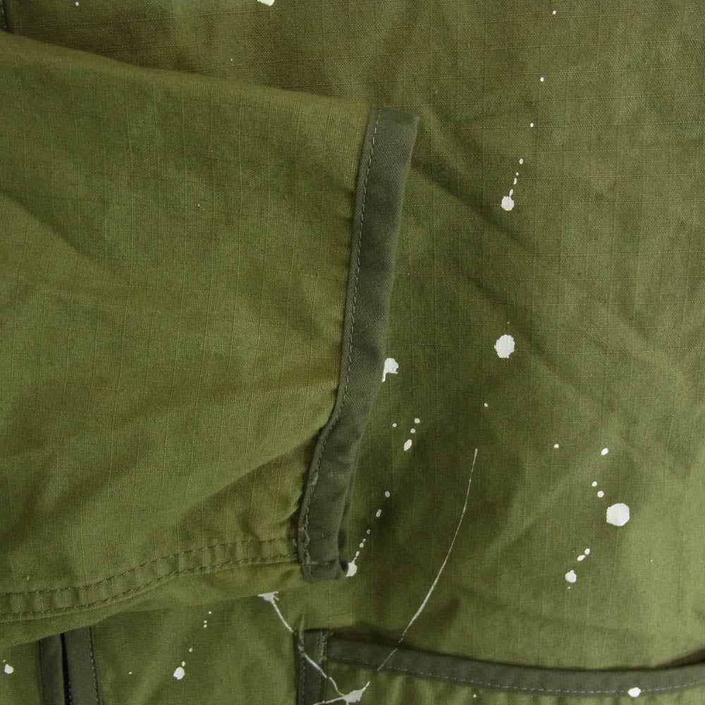uniform experiment ユニフォームエクスペリメント 20SS ue-200057 DAMAGED DRIPPING ZIP LINER BLOUSON ダメージド ドリッピング ジップ ライナー ブルゾン カーキ系 3【中古】