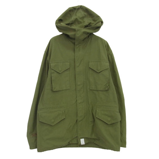 DESCENDANT ディセンダント 1974214115 BALBOA SATIN JACKET バルボア ミリタリー ジャケット モスグリーン系 3【中古】
