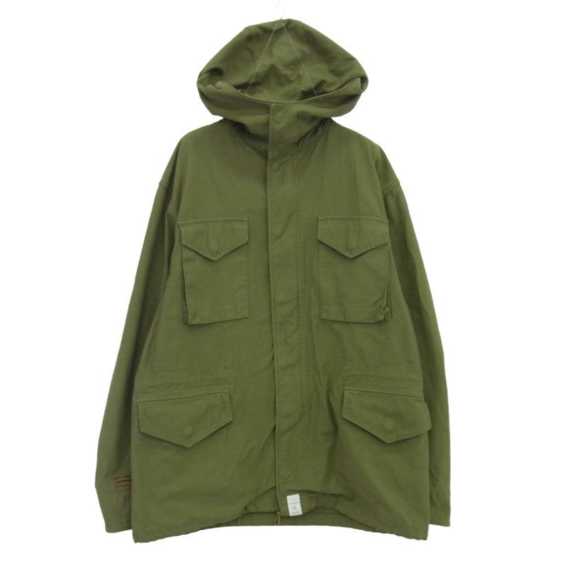 DESCENDANT ディセンダント 1974214115 BALBOA SATIN JACKET バルボア ミリタリー ジャケット モスグリーン系 3【中古】
