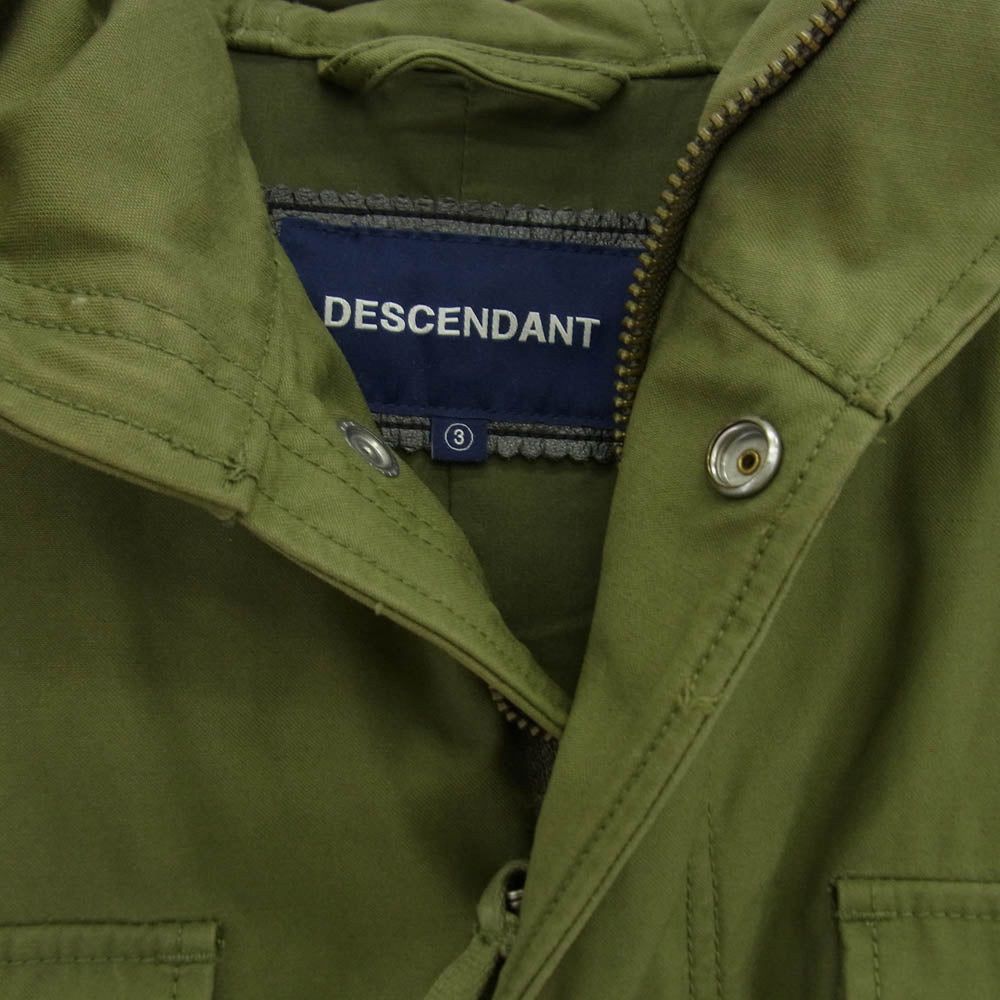 DESCENDANT ディセンダント 1974214115 BALBOA SATIN JACKET バルボア ミリタリー ジャケット モスグリーン系 3【中古】