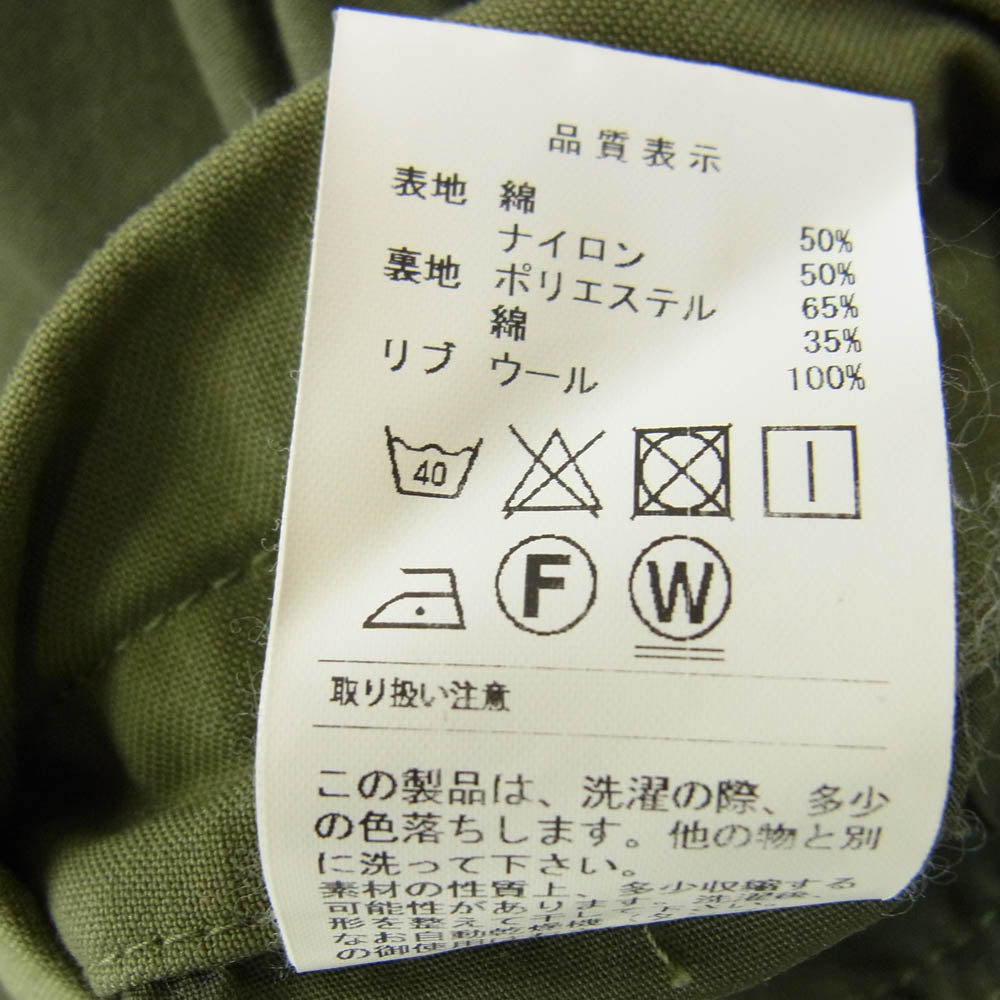 DESCENDANT ディセンダント 1974214115 BALBOA SATIN JACKET バルボア ミリタリー ジャケット モスグリーン系 3【中古】