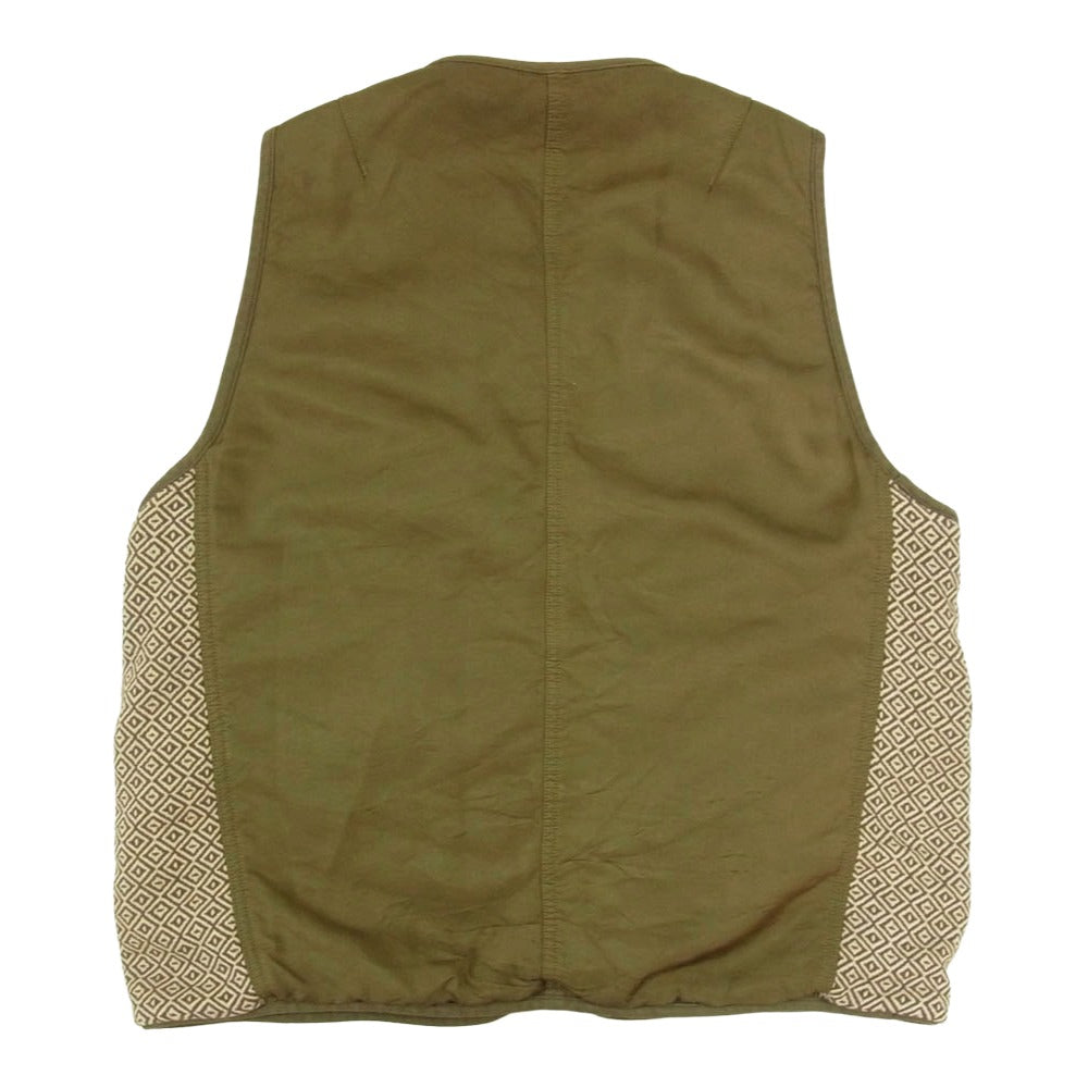 VISVIM ビズビム 19SS 0119105013023 IRIS LINER VEST 泥染め 加工 アイリス ライナー ベスト カーキ系 3【中古】