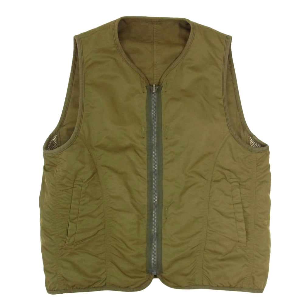 VISVIM ビズビム 19SS 0119105013023 IRIS LINER VEST 泥染め 加工 アイリス ライナー ベスト カーキ系 3【中古】