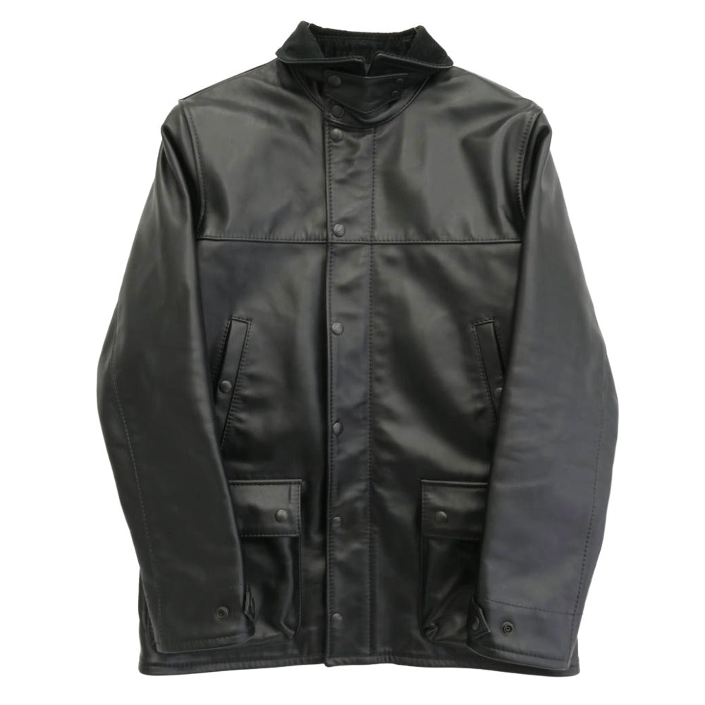 KADOYA カドヤ HEAD FACTORY ヘッドファクトリー BLACK BIRD ブラックバード レザーハーフコート レザージャケット ブラック系 L【中古】