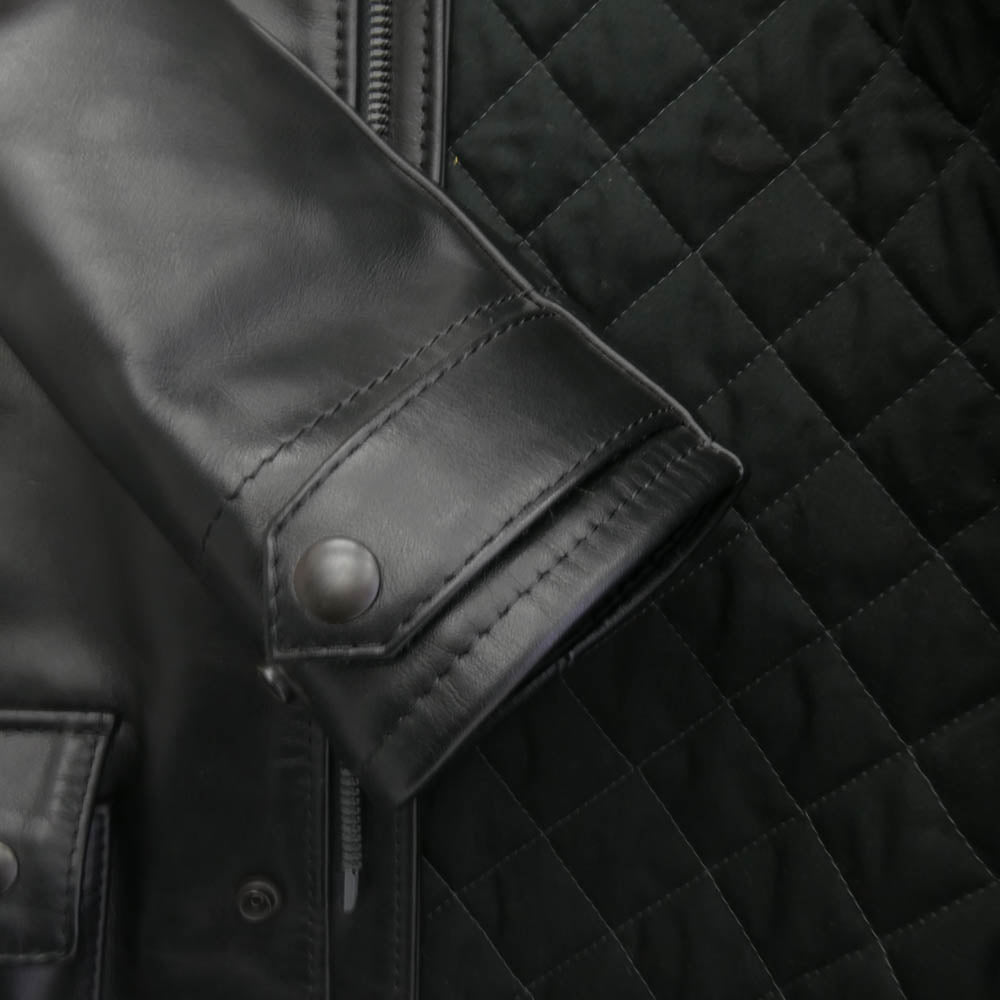 KADOYA カドヤ HEAD FACTORY ヘッドファクトリー BLACK BIRD ブラックバード レザーハーフコート レザージャケット ブラック系 L【中古】