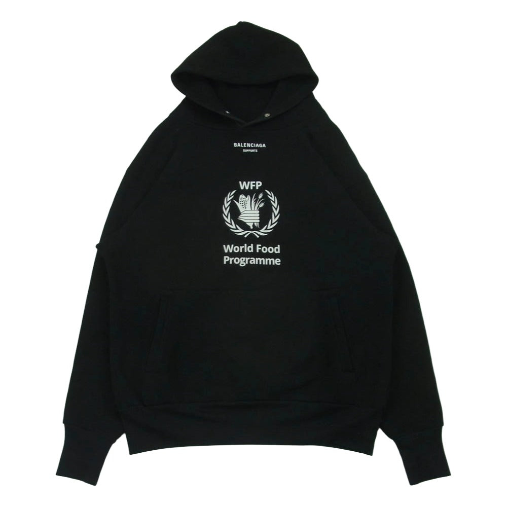BALENCIAGA バレンシアガ 20AW 541709 WFP 裏起毛 スウェット プルオーバー パーカー ブラック系 S【中古】