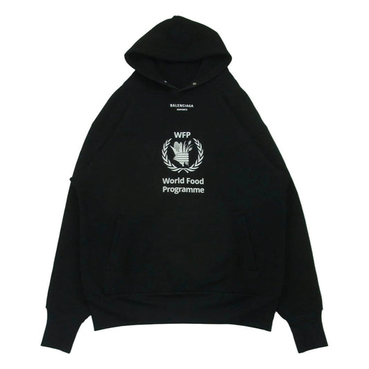 BALENCIAGA バレンシアガ 20AW 541709 WFP 裏起毛 スウェット プルオーバー パーカー ブラック系 S【中古】