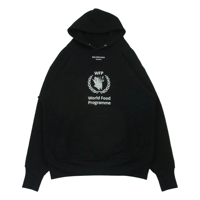 BALENCIAGA バレンシアガ 20AW 541709 WFP 裏起毛 スウェット プルオーバー パーカー ブラック系 S【中古】