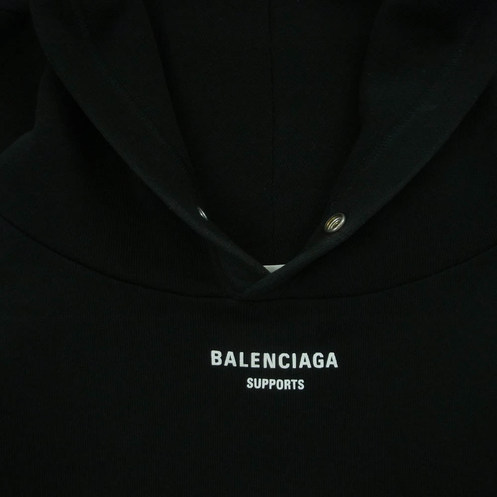 BALENCIAGA バレンシアガ 20AW 541709 WFP 裏起毛 スウェット プルオーバー パーカー ブラック系 S【中古】
