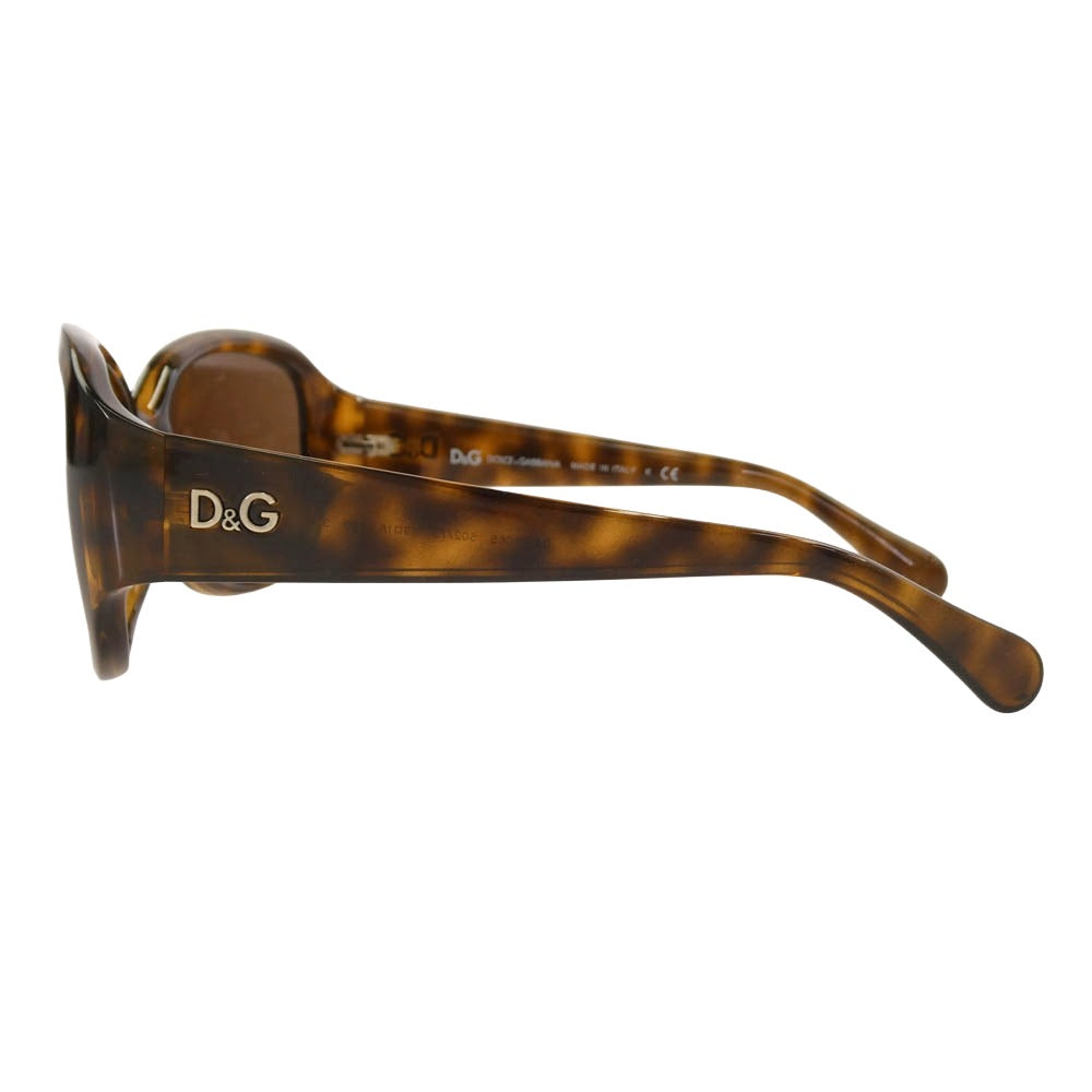 DOLCE&GABBANA ドルチェアンドガッバーナ 8065 イタリア製 オーバル バタフライ サングラス ブラウン系 59□16　130【中古】