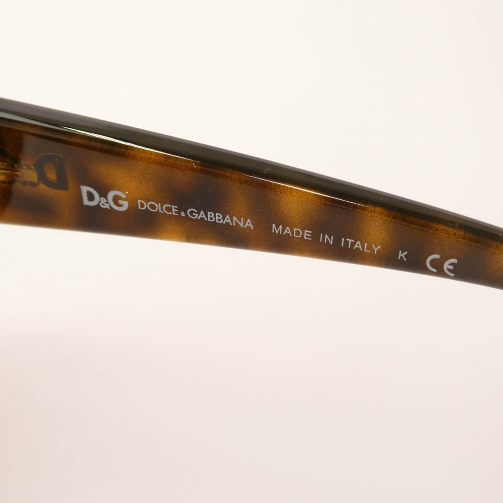 DOLCE&GABBANA ドルチェアンドガッバーナ 8065 イタリア製 オーバル バタフライ サングラス ブラウン系 59□16　130【中古】