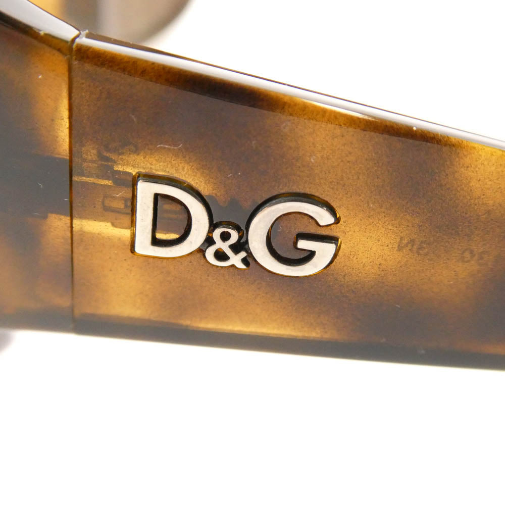 DOLCE&GABBANA ドルチェアンドガッバーナ 8065 イタリア製 オーバル バタフライ サングラス ブラウン系 59□16　130【中古】