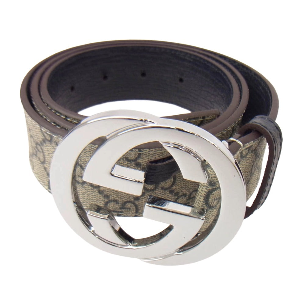 美品　GUCCI シマ GGバックル レザー ベルト 95/38 114984 GUCCI グッチシマ GGバックル ベルト 114984 グッチ 美品 グッチ シマ