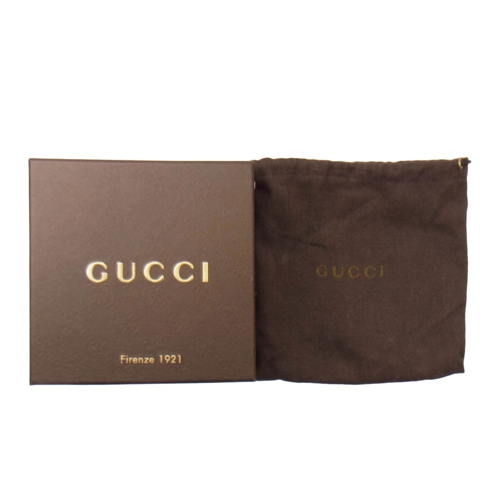 GUCCI グッチ 114984 525040 グッチシマ GG インターロッキングGバックル シルバー金具 レザー ベルト グレー系 ネイビー系【美品】【中古】
