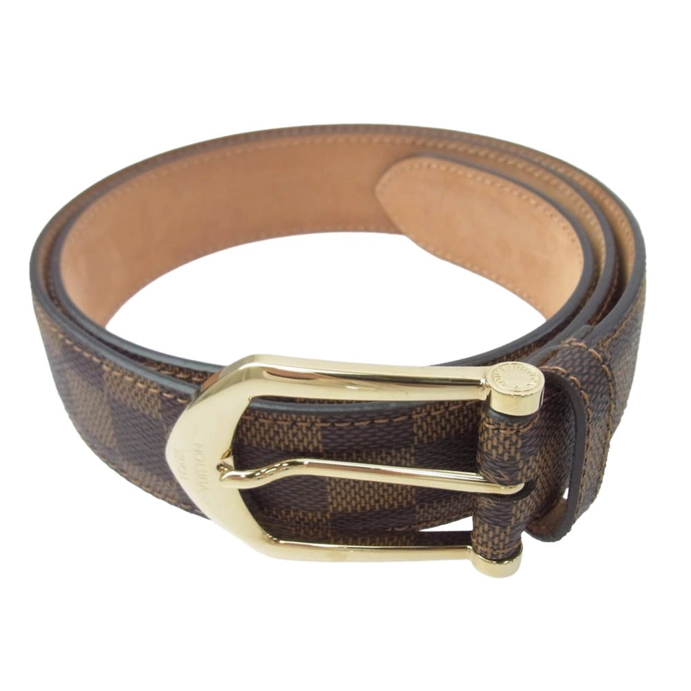 LOUIS VUITTON ルイ・ヴィトン M6835 ダミエ サンチュール リヴェテッド ベルト ブラウン系【美品】【中古】