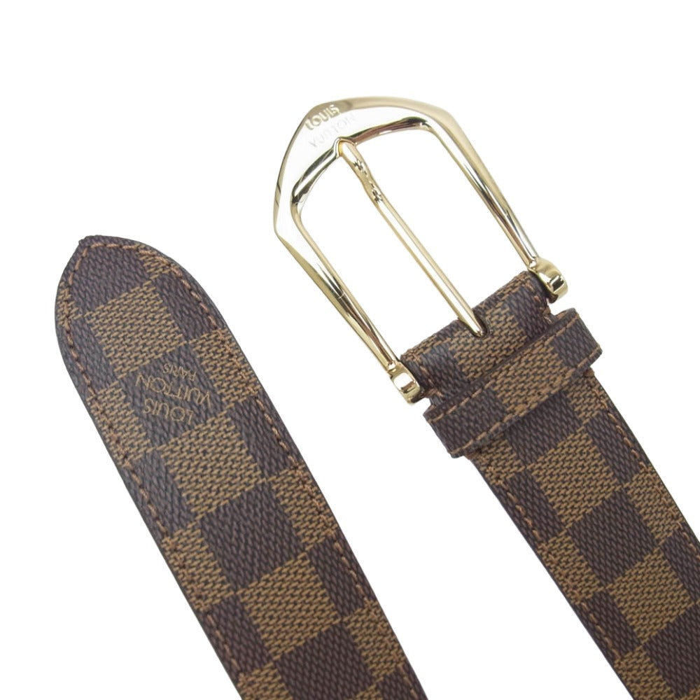 LOUIS VUITTON ルイ・ヴィトン M6835 ダミエ サンチュール リヴェテッド ベルト ブラウン系【美品】【中古】