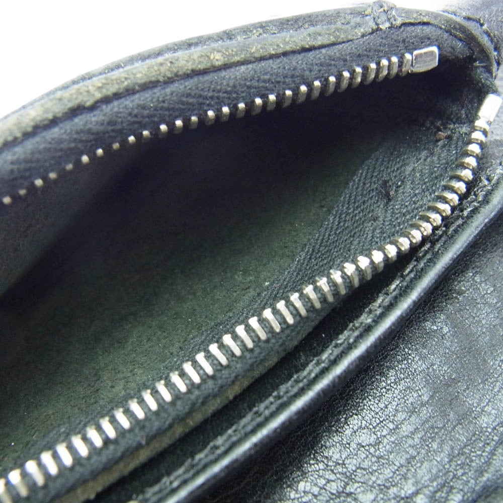 CHROME HEARTS クロムハーツ（原本無） 1ZIP クロスボール レザー ウォレット 財布 ブラック系【中古】