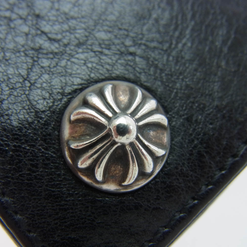 CHROME HEARTS クロムハーツ（原本無） 1ZIP クロスボール レザー ウォレット 財布 ブラック系【中古】