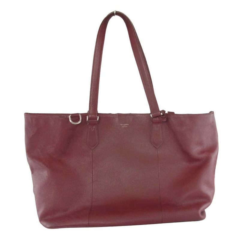 PELLE MORBIDA ペッレモルビダ IDカードホイッスル付き ビジネストートバッグ エンジ系【中古】