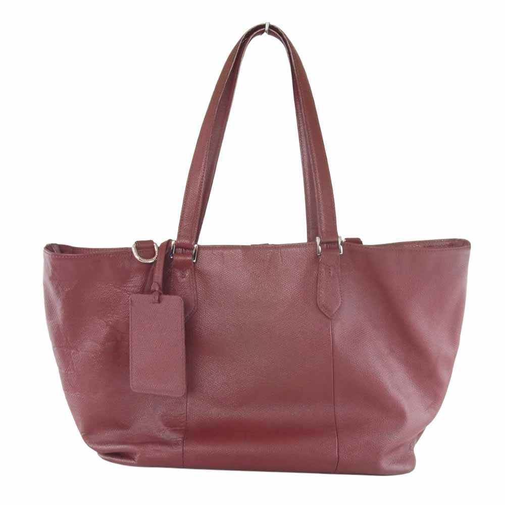 PELLE MORBIDA ペッレモルビダ IDカードホイッスル付き ビジネストートバッグ エンジ系【中古】