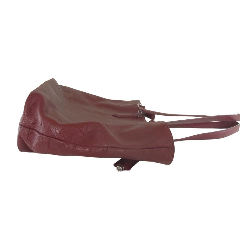 PELLE MORBIDA ペッレモルビダ IDカードホイッスル付き ビジネストートバッグ エンジ系【中古】