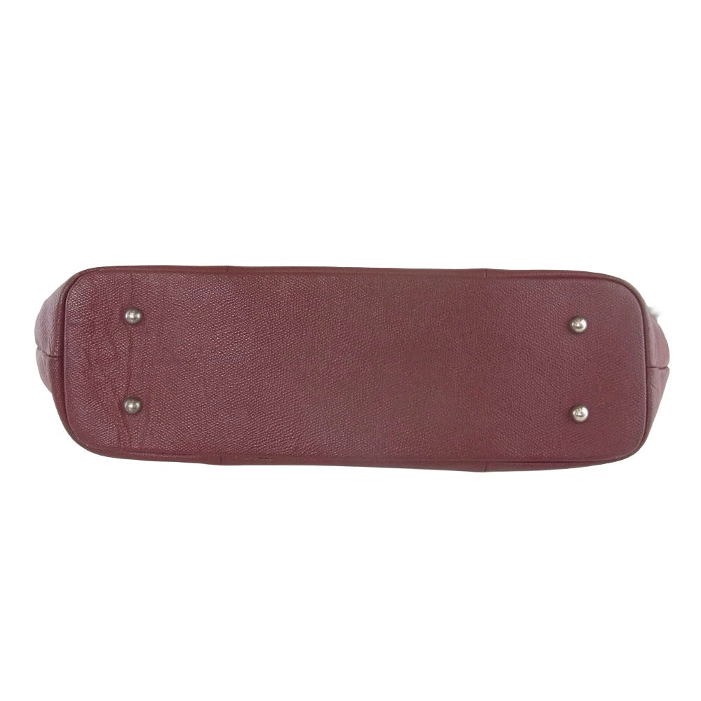 PELLE MORBIDA ペッレモルビダ IDカードホイッスル付き ビジネストートバッグ エンジ系【中古】