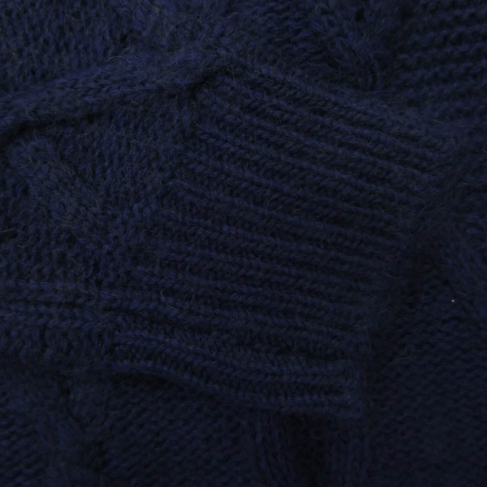 MONCLER モンクレール I20919C00012 M2106 モンクレールジャパンタグ GIROCOLLO TRICOT ワッペン付 モヘヤ混 ウールニット セーター ネイビー系 M【中古】