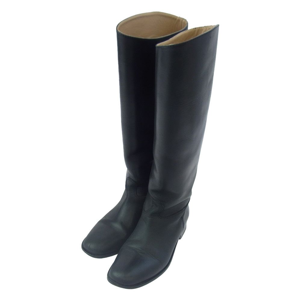 マリアムナシールザデー Canyon Boots オールレザー ジョッキー ロングブーツ ブラック系 39【中古】
