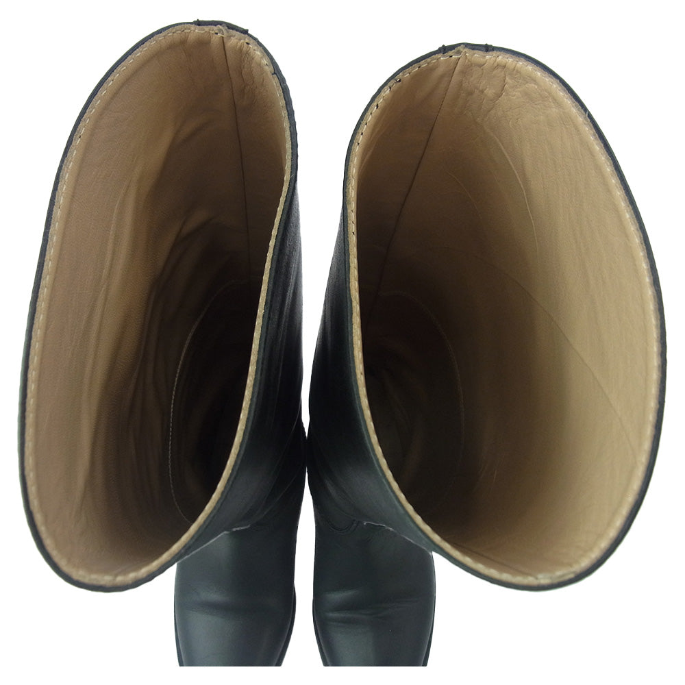 マリアムナシールザデー Canyon Boots オールレザー ジョッキー ロングブーツ ブラック系 39【中古】