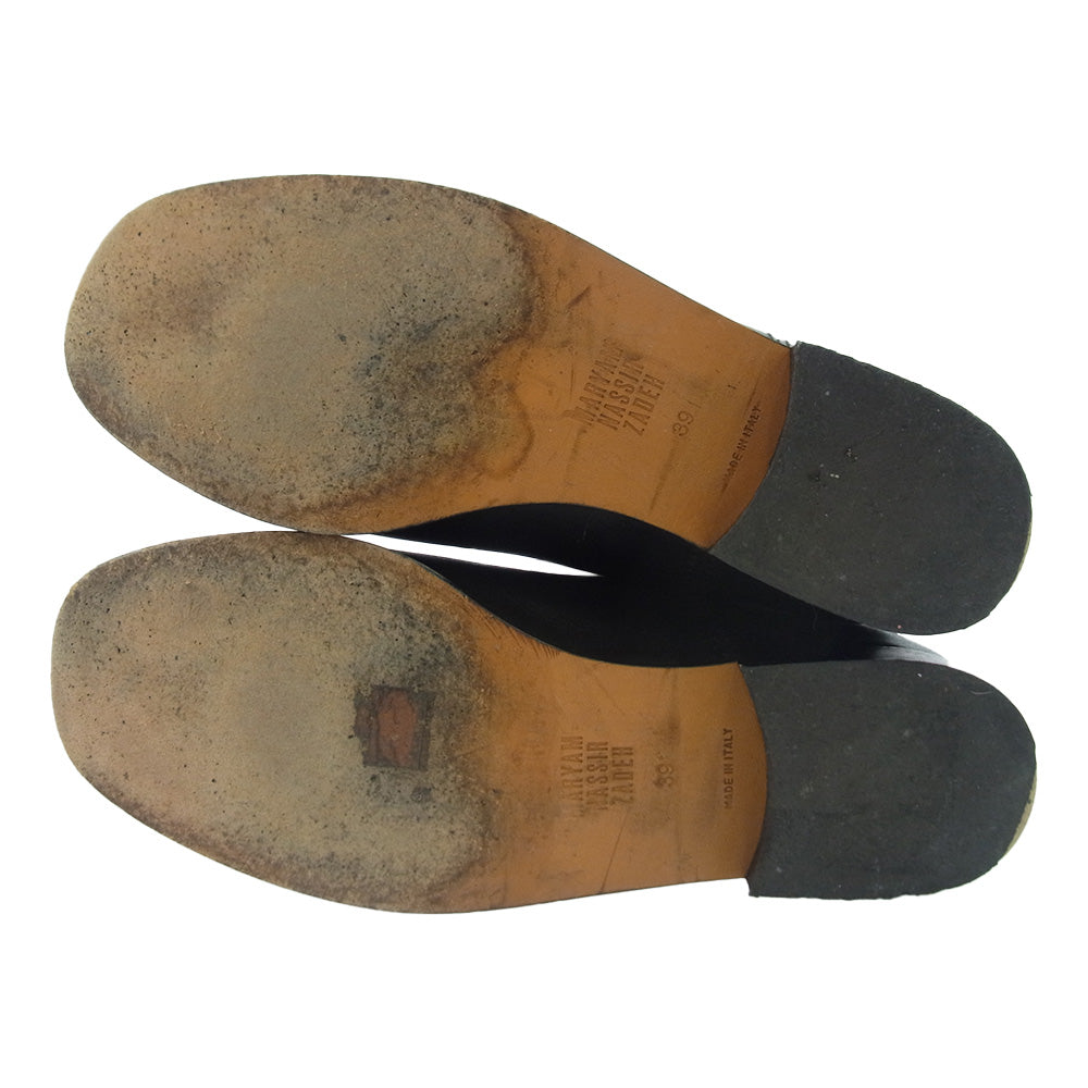 マリアムナシールザデー Canyon Boots オールレザー ジョッキー ロングブーツ ブラック系 39【中古】