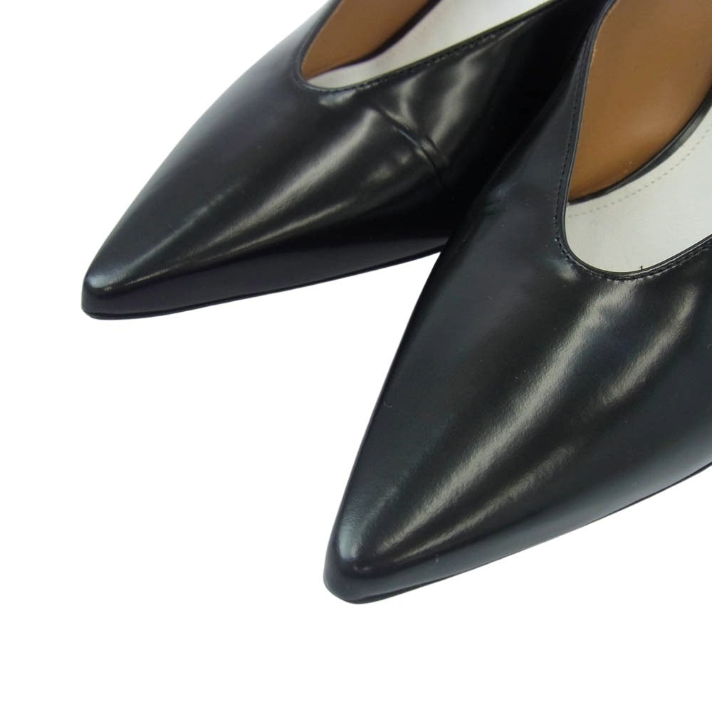 MAISON MARGIELA メゾンマルジェラ 21SS S39WL0117 メリージェーン パテントレザー ポインテッドトゥ シューズ ストラップ パンプス ブラック系 39【中古】