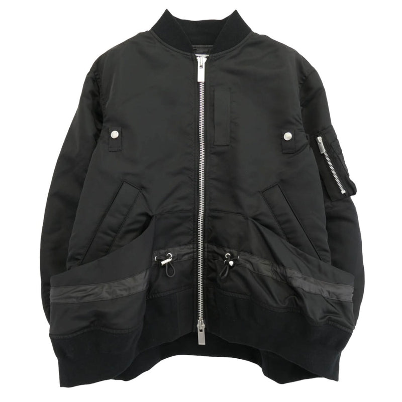 Sacai サカイ 25AW 25-07992 Nylon Twill Blouson BLACK ナイロンツイル ブルゾン ジャケット ブラック系 2【美品】【中古】