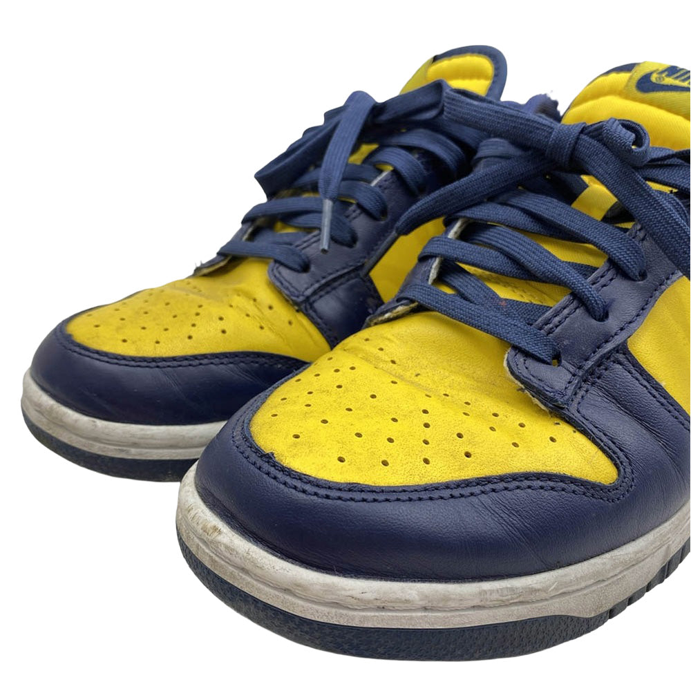 NIKE ナイキ DD1391-700 Michigan dunk low ミシガン ダンクロー ローカット スニーカー ネイビー系 イエロー系 27.0cm【中古】