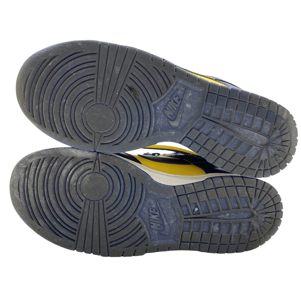 NIKE ナイキ DD1391-700 Michigan dunk low ミシガン ダンクロー ローカット スニーカー ネイビー系 イエロー系 27.0cm【中古】