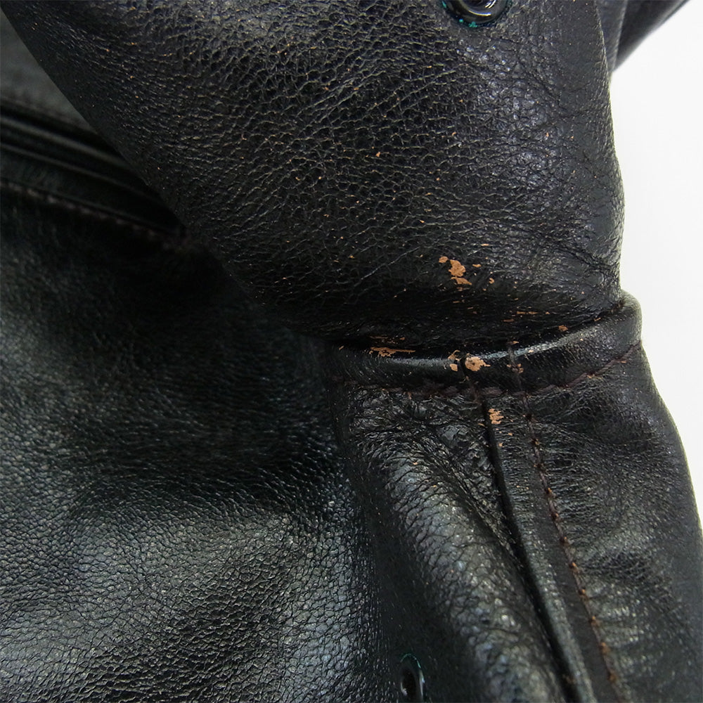 The REAL McCOY'S ザリアルマッコイズ 30s LEATHER SPORTS JACKET 茶芯 ホースハイド シングル ライダース ジャケット ダークブラウン系 M 38【中古】