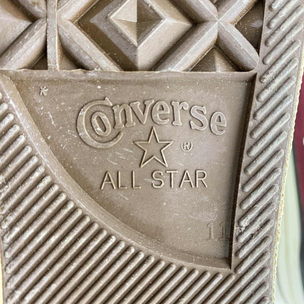 CONVERSE コンバース M9691 観賞用 90s USA製 ALL STAR OX MAROON オールスター ローカットスニーカー エンジ系 11【中古】