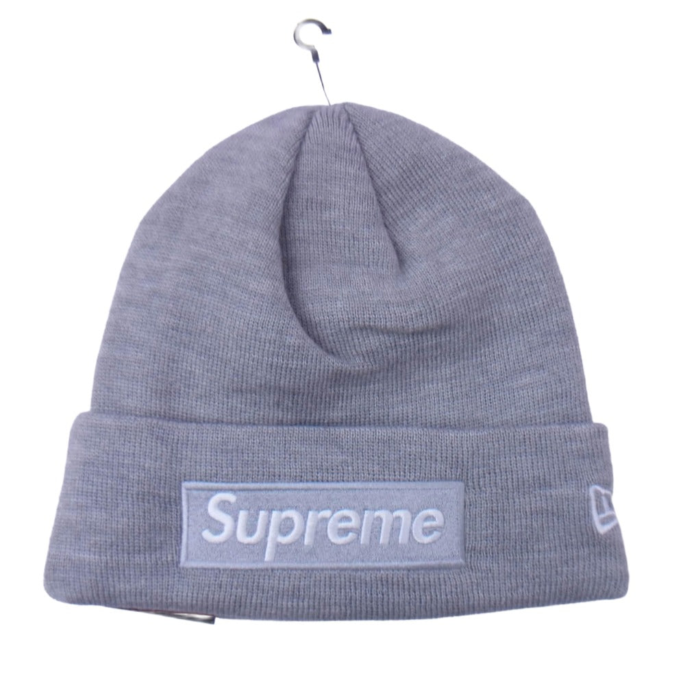 Supreme シュプリーム NEW ERA Box Logo beanie ニューエラ ボックスロゴ ビーニー ニットキャップ グレー系【新古品】【未使用】【中古】