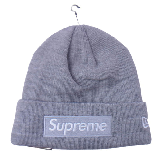 Supreme シュプリーム NEW ERA Box Logo beanie ニューエラ ボックスロゴ ビーニー ニットキャップ グレー系【新古品】【未使用】【中古】